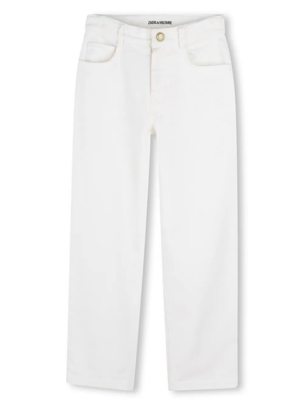 Zadig & Voltaire Kids Jeans met geborduurd logo Wit