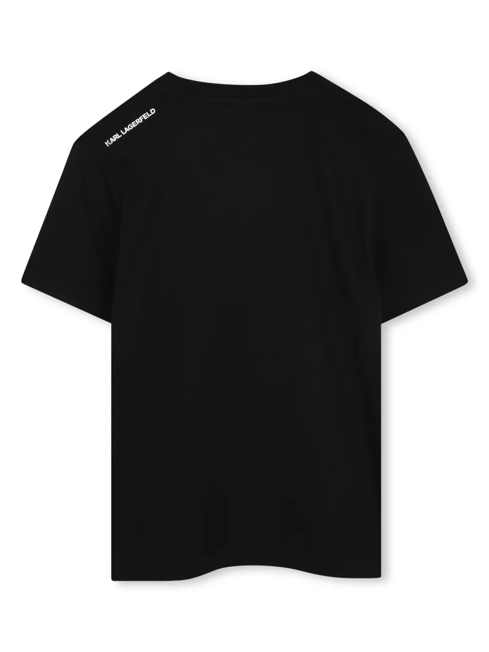 karllagerfeldkids Karl Lagerfeld Kids T-shirt met logoprint - Zwart