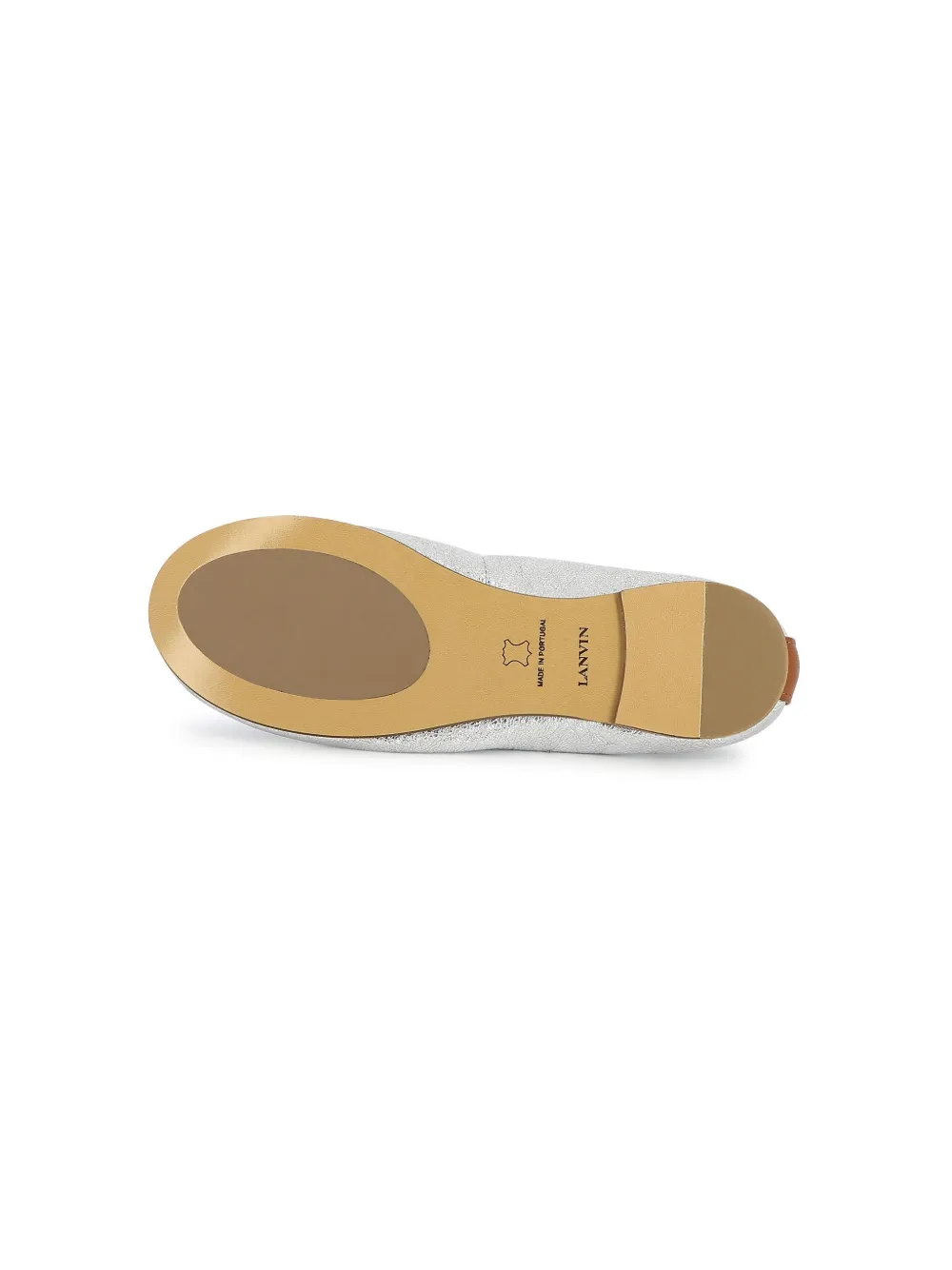 Lanvin Enfant metallic-finish ballet flats Silver