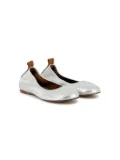 Lanvin Enfant metallic-finish ballet flats - Silver