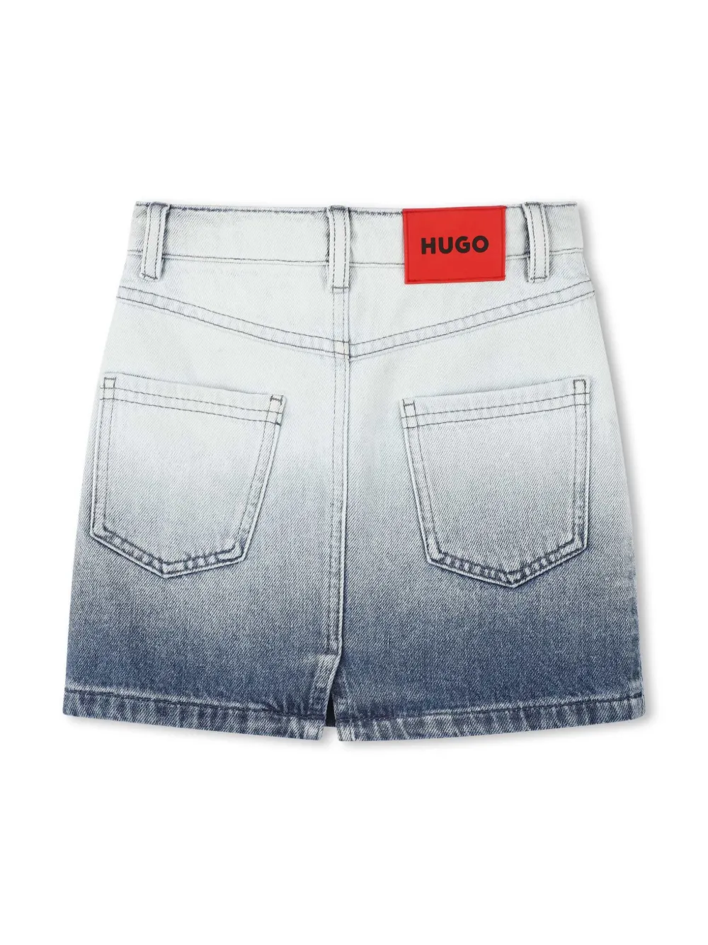 HUGO BOSS GRADIENT-EFFECT DENIM SKIRT