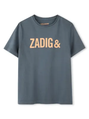 キッズ用トップス ZADIG & VOLTAIRE SS25 T-SHIRT (X60376K 634) Zadig & Voltaire Kids Boys T-Shirts - Shop Designer Kidswear