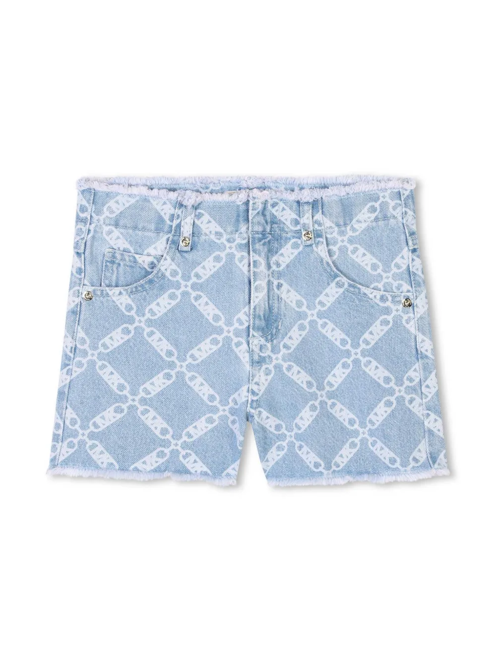Michael Kors Kids Shorts met kettingprint Blauw