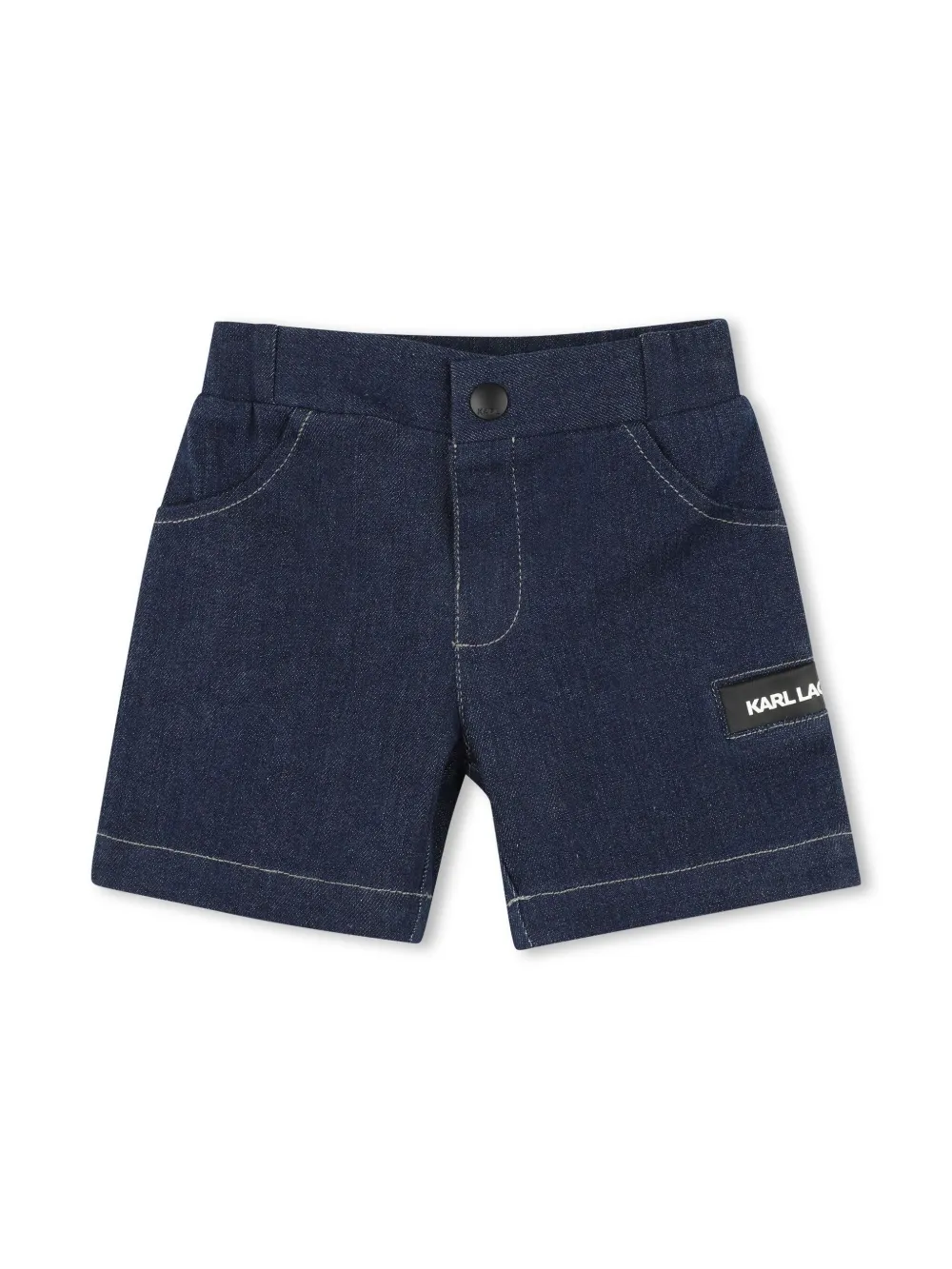 Karl Lagerfeld Kids Ikonik Karl T-shirt en shorts Blauw