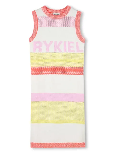 SONIA RYKIEL ENFANT logo-embroidered midi dress