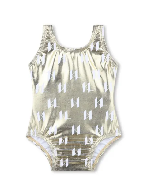 Karl Lagerfeld Kids monogram-print swimsuit