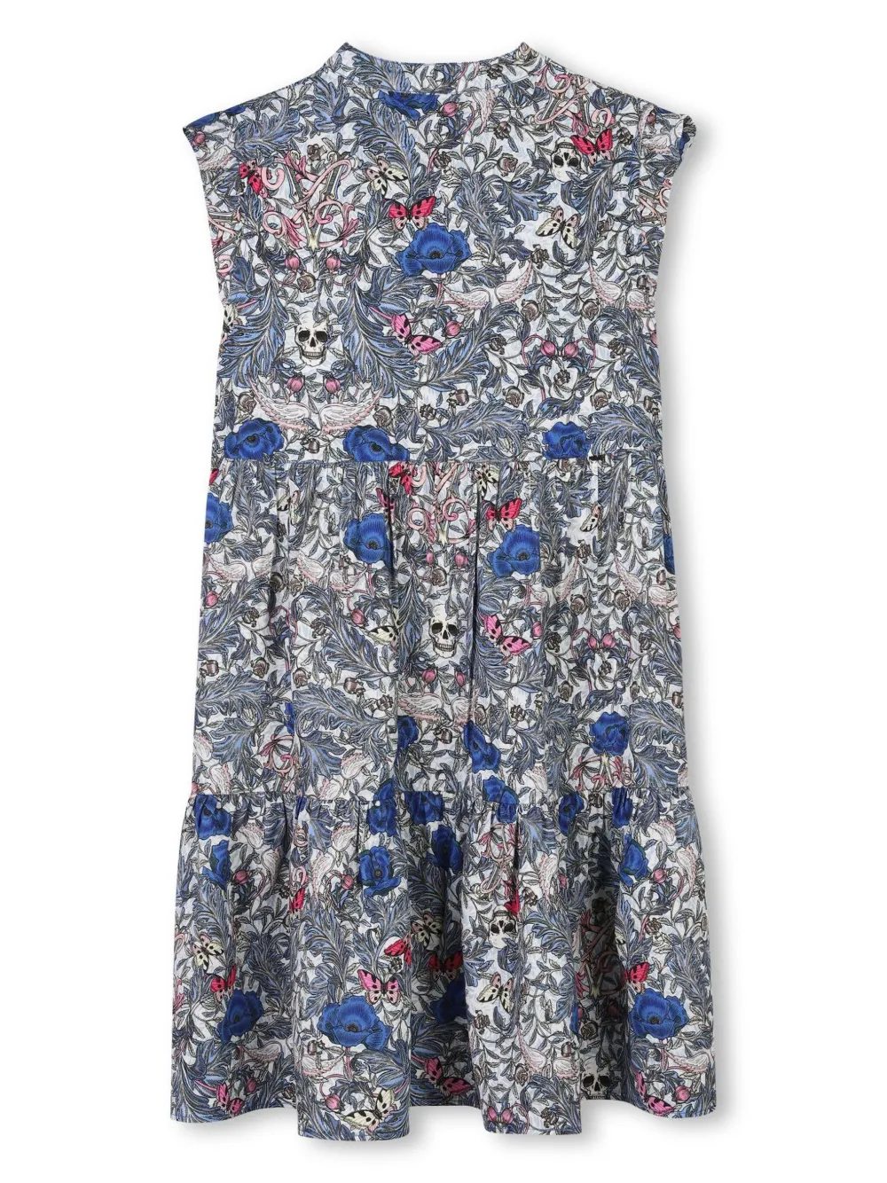 zadig&voltairekids Zadig & Voltaire Kids Jurk met bloemenprint - Blauw