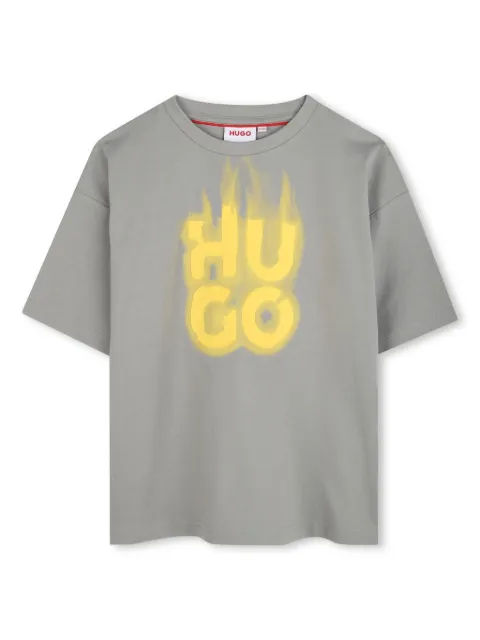 HUGO KIDS logo-print cotton t-shirt