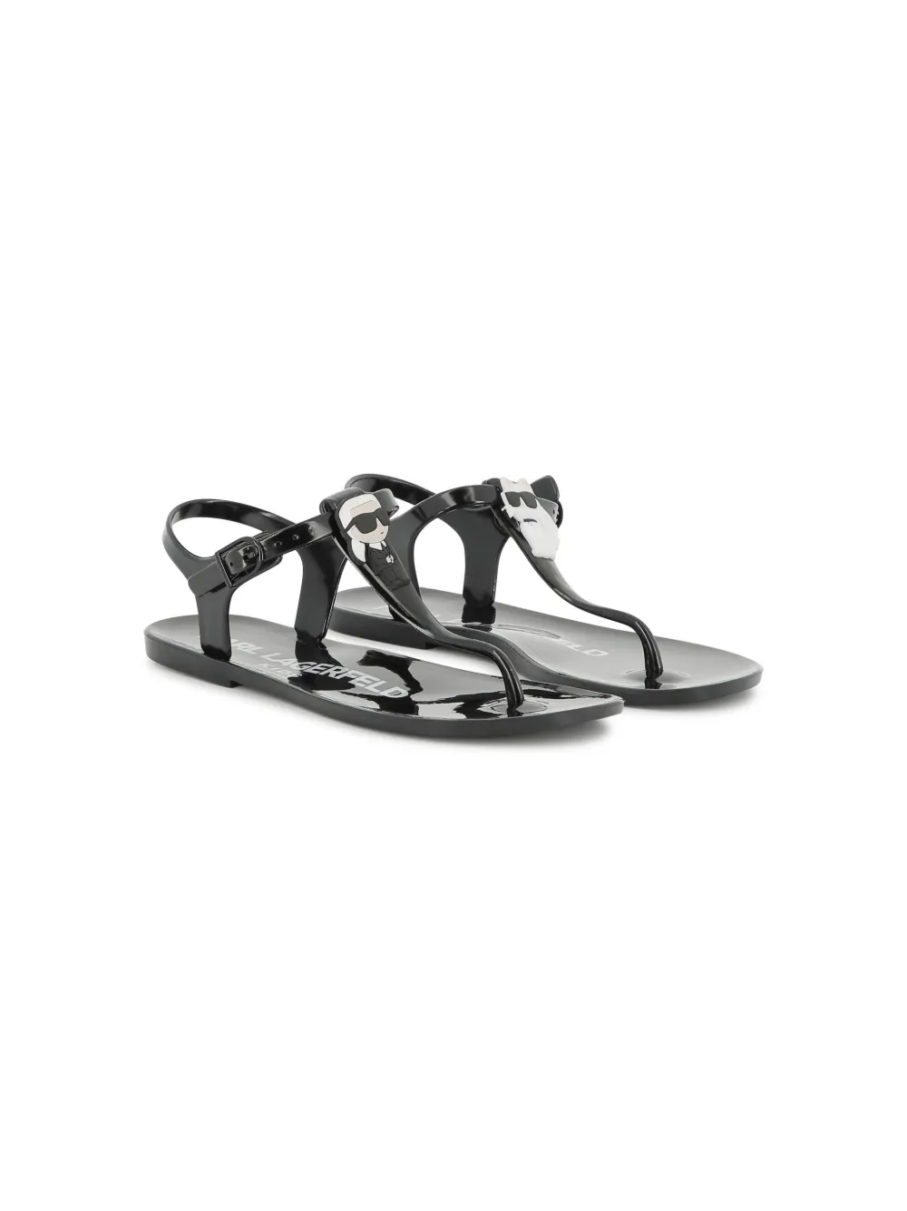 Karl Lagerfeld Kids Ikonik Karl-patch sandals Black
