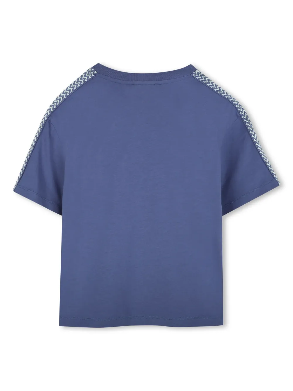 Lanvin Enfant T-shirt met logopatch - Blauw