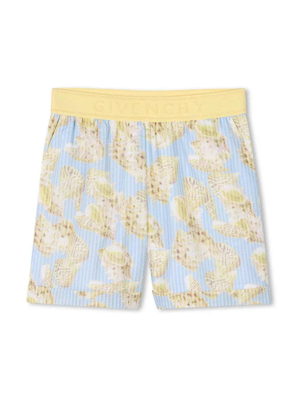 GIVENCHY SHELL-PRINT SHIRT AND SHORTS SET