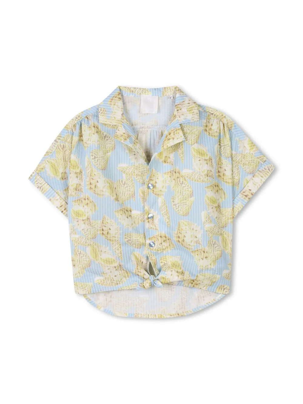 GIVENCHY SHELL-PRINT SHIRT AND SHORTS SET