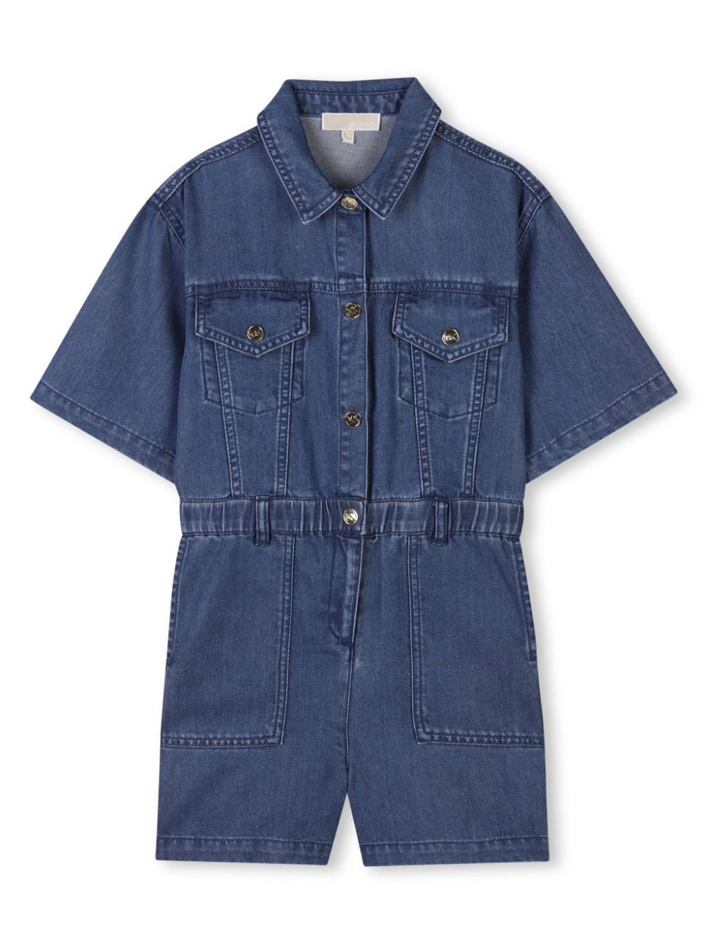 Michael Kors Kids denim playsuit - Blue