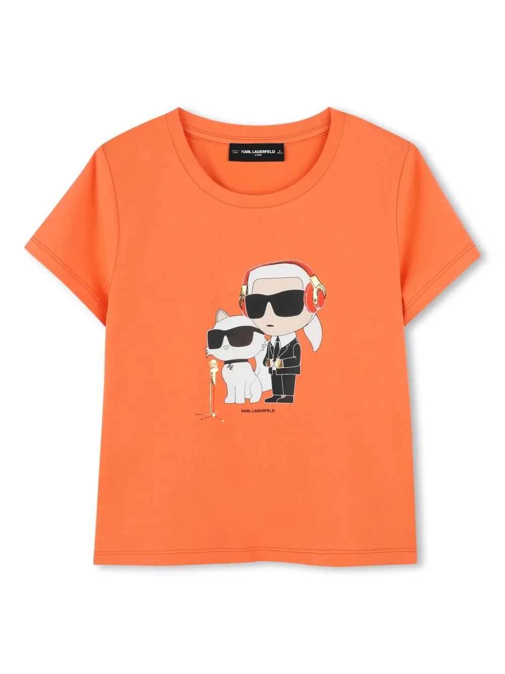 Karl Lagerfeld Kids playera con estampado gráfico | naranja | Image 1