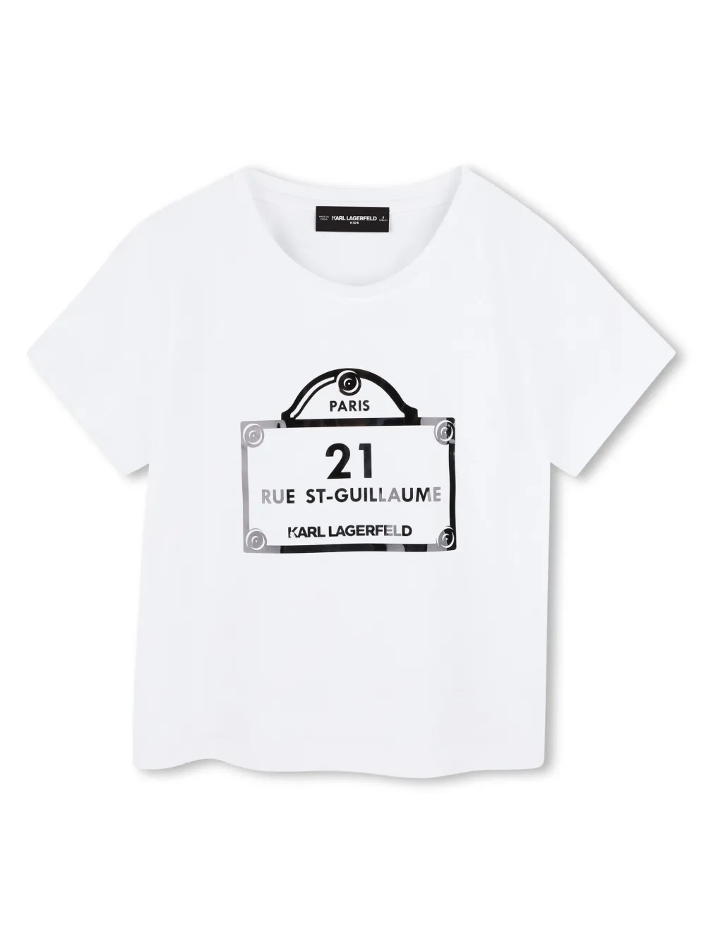 Karl Lagerfeld Kids T-shirt met logoprint Wit