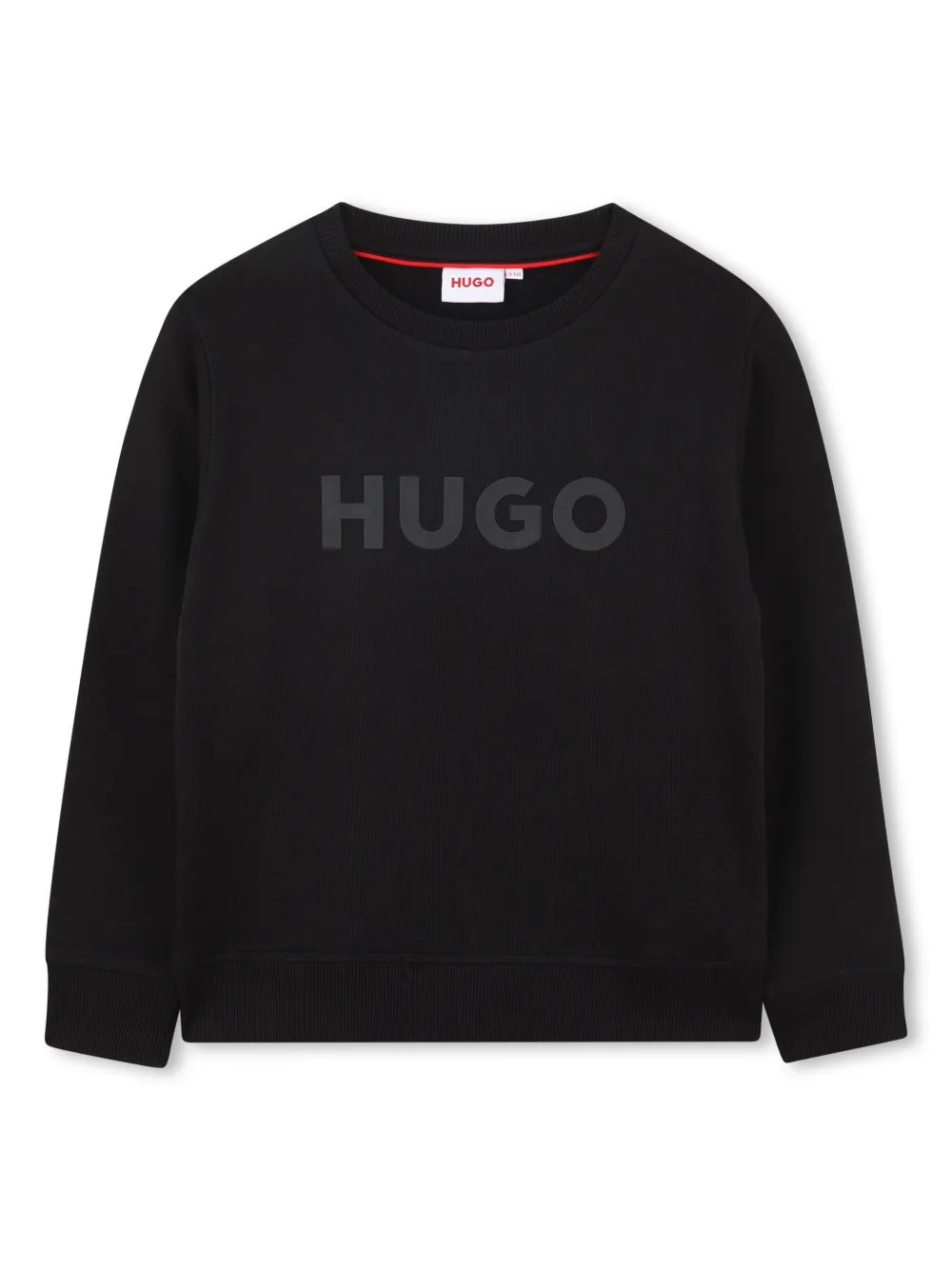 HUGO KIDS Sweater met logoprint Zwart