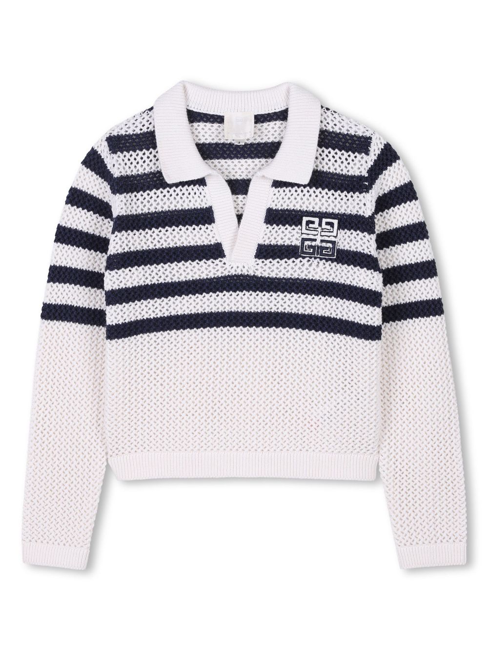 Givenchy Kids 4G logo-plaque knit sweater - White