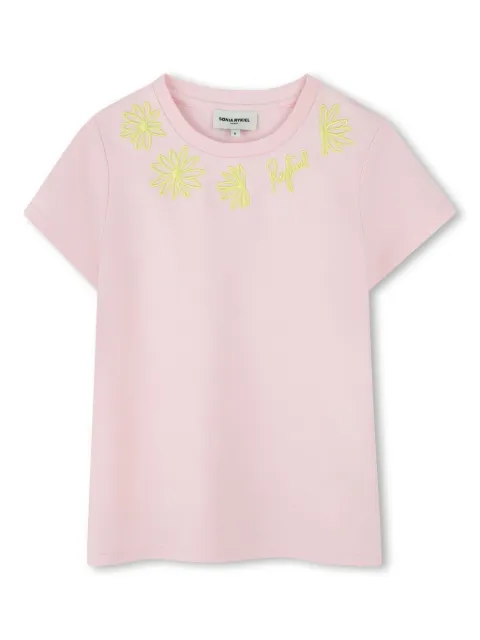 SONIA RYKIEL ENFANT Camiseta com bordado floral