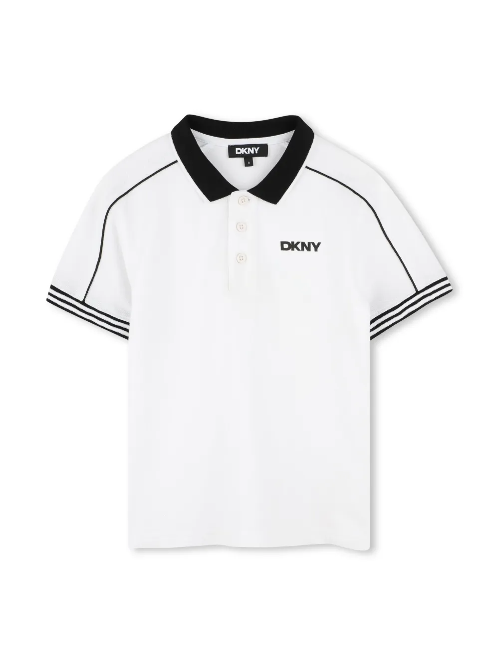 Dkny Kids Poloshirt en shorts met logoprint Wit