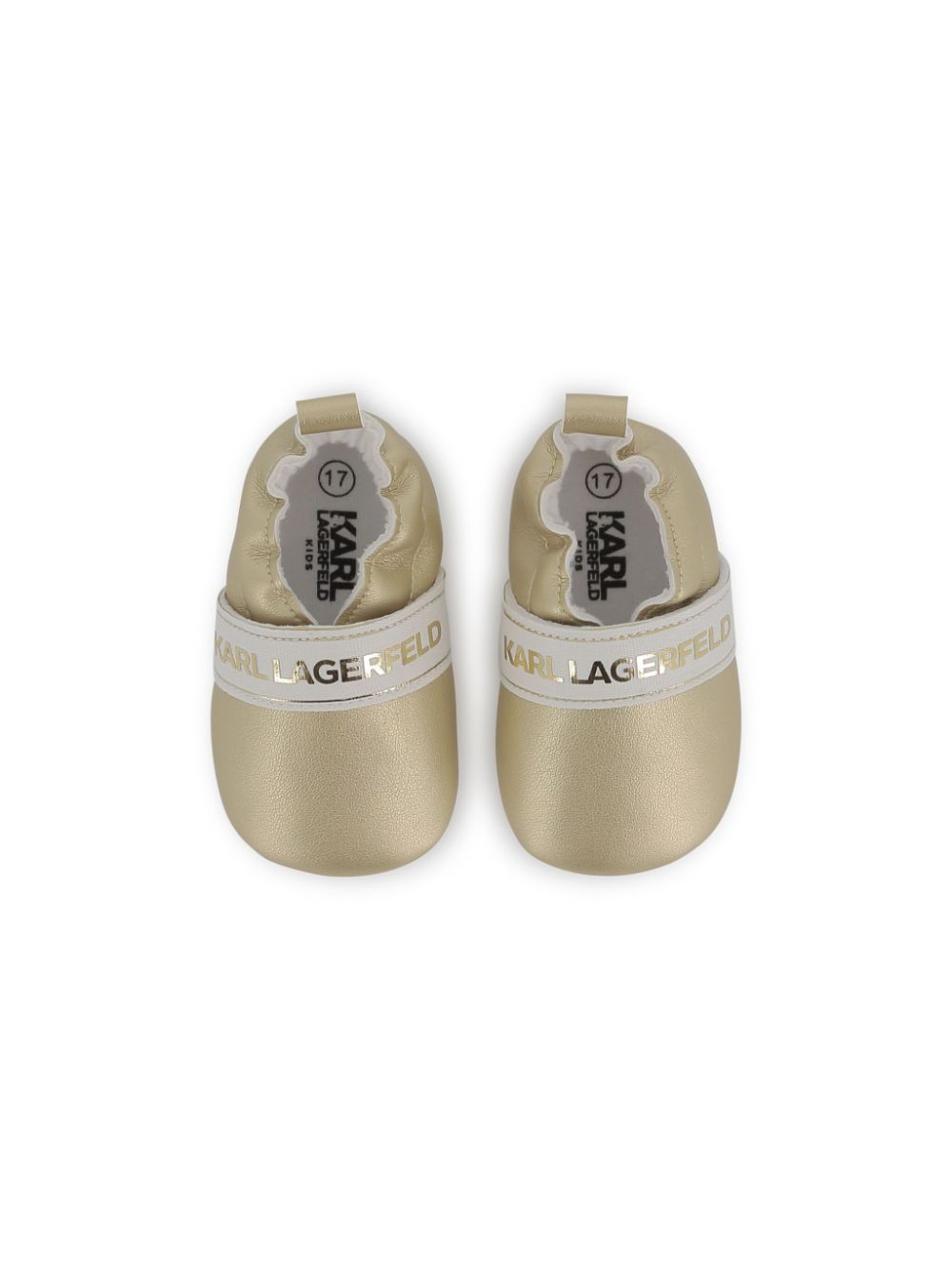 Karl Lagerfeld Kids logo-print slippers Gold