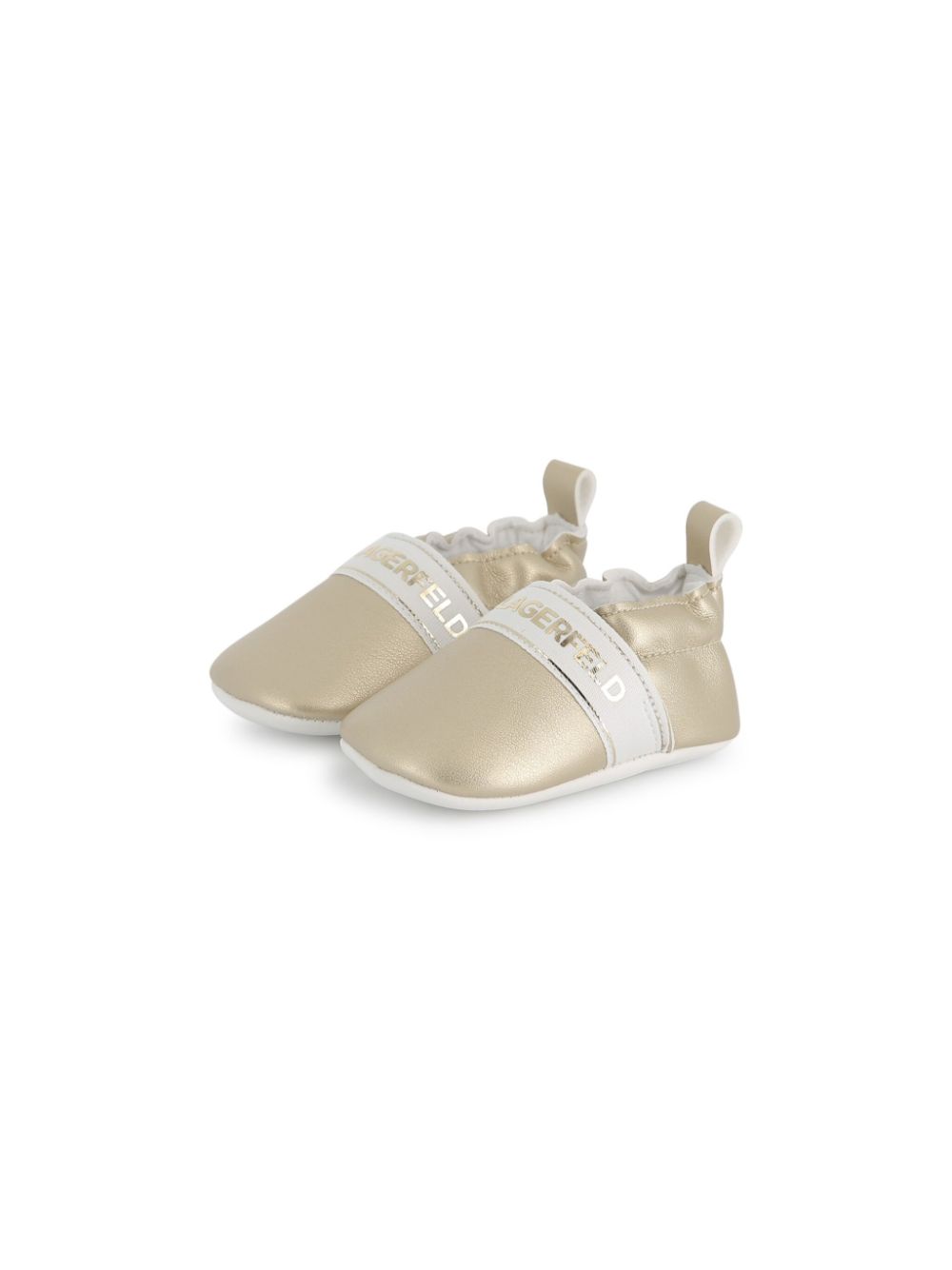 Karl Lagerfeld Kids logo-print slippers Gold