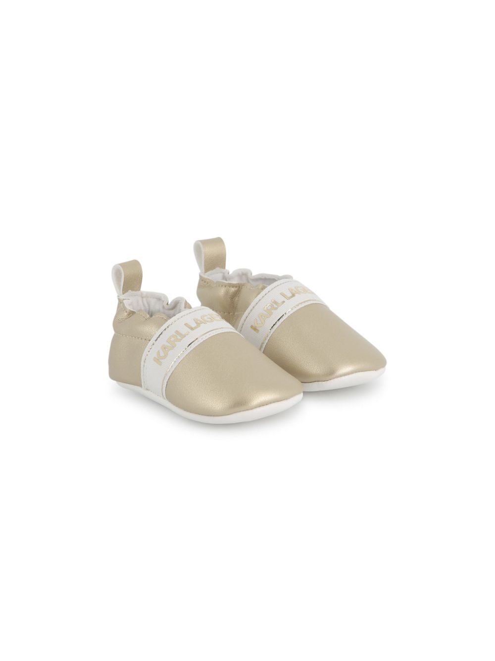 Karl Lagerfeld Kids Slofjes met logoprint Goud