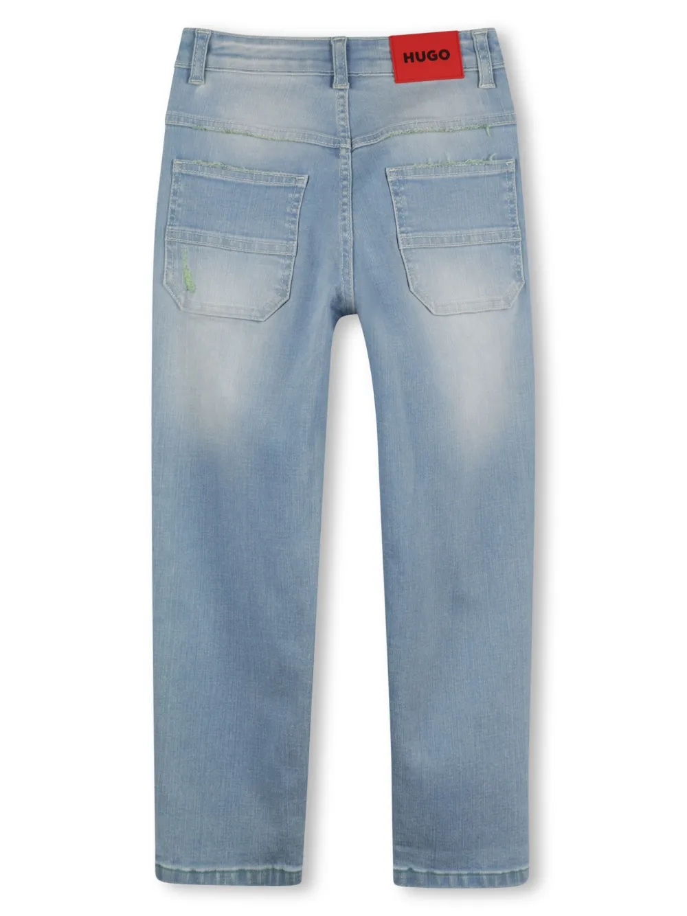 HUGO KIDS Jeans met logopatch - Blauw