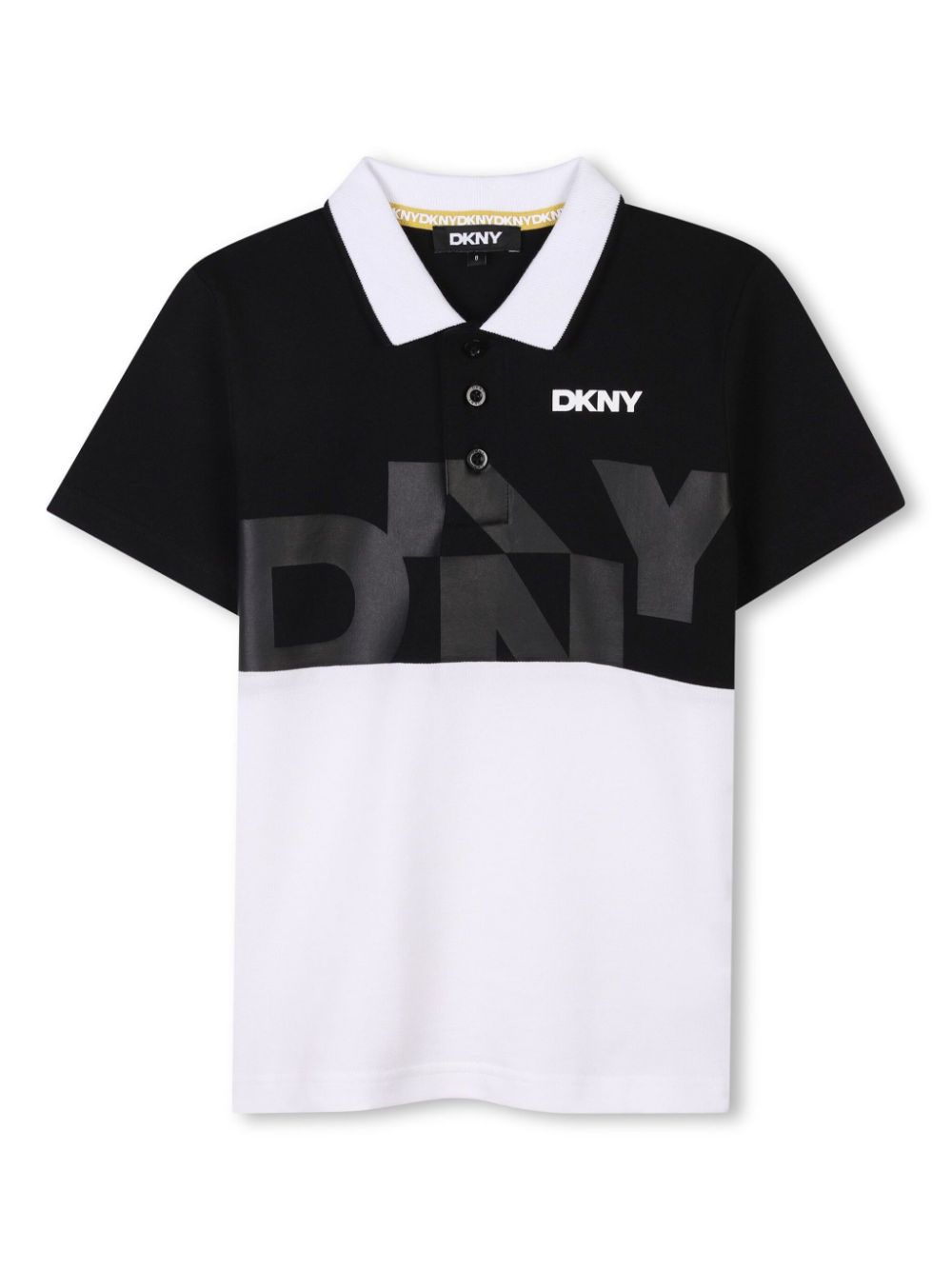 Dkny Kids logo-print polo shirt - Black