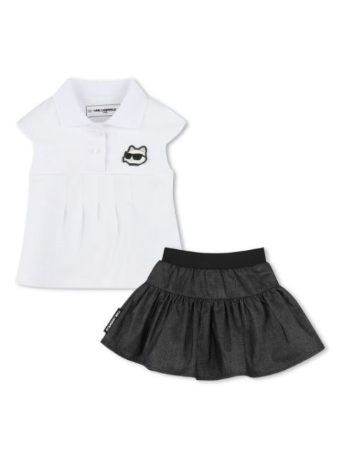 Karl Lagerfeld Kids organic cotton-blend skirt (set of two)