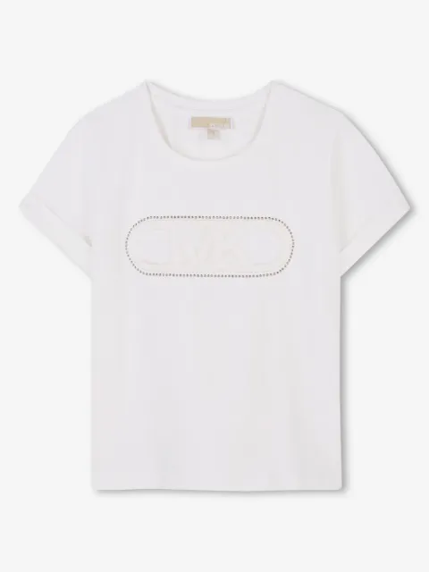 Michael Kors Kids playera con logo bordado