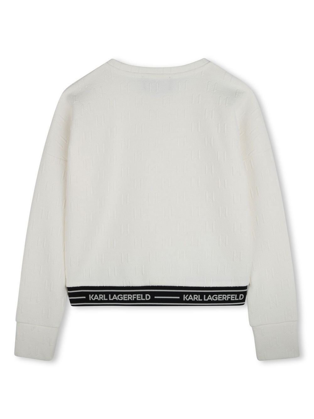 Karl Lagerfeld Kids Sweater met logoband - Beige