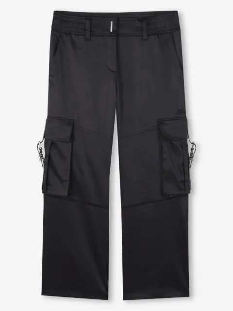 Givenchy Kids pantalones cargo con efecto satinado