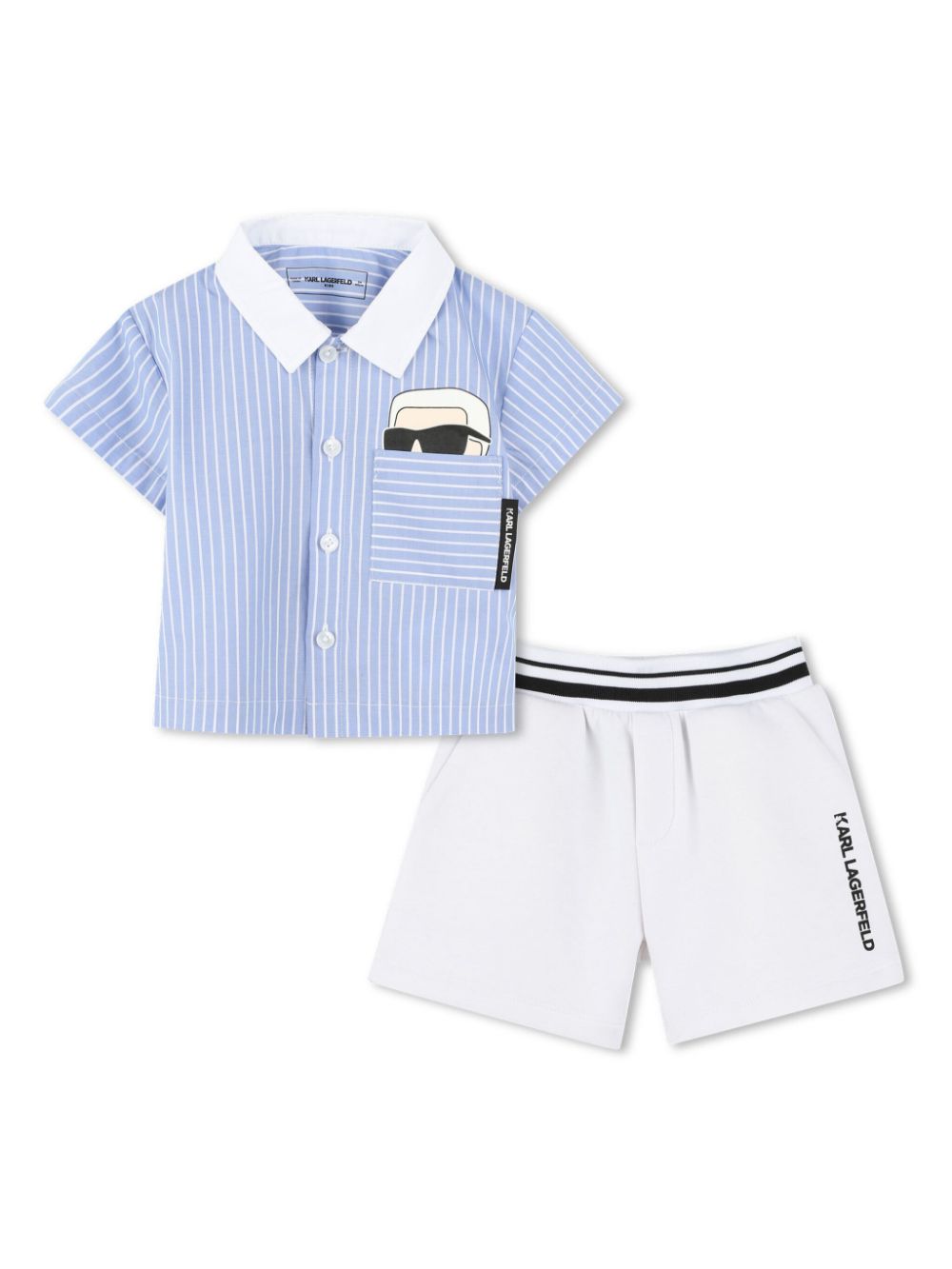 Karl Lagerfeld Kids Ikonik Karl shorts set - White