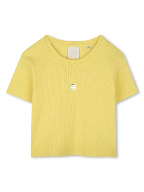 Givenchy Kids logo-plaque rib knit T-shirt