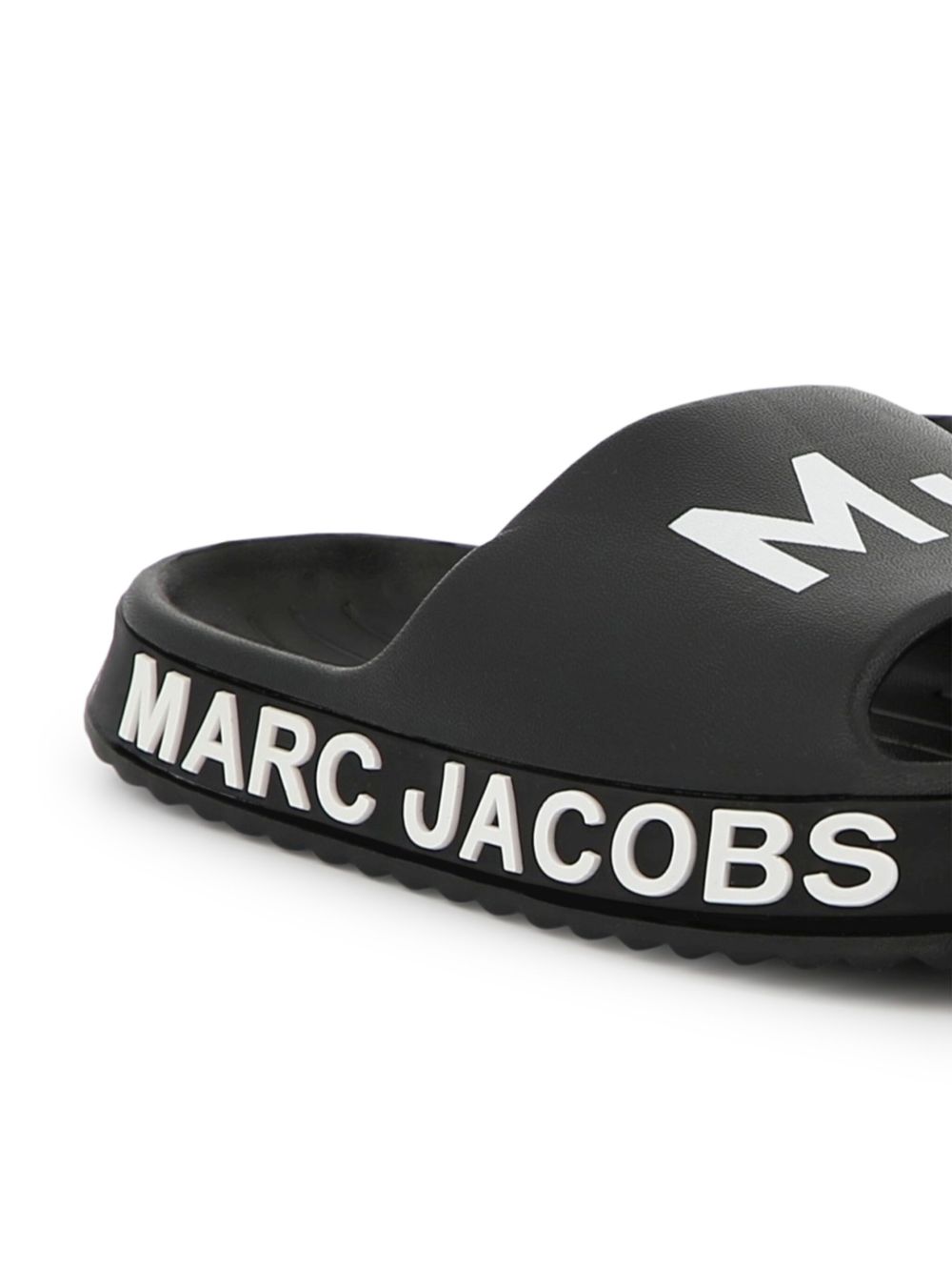 Marc Jacobs Kids logo-print slides - Black