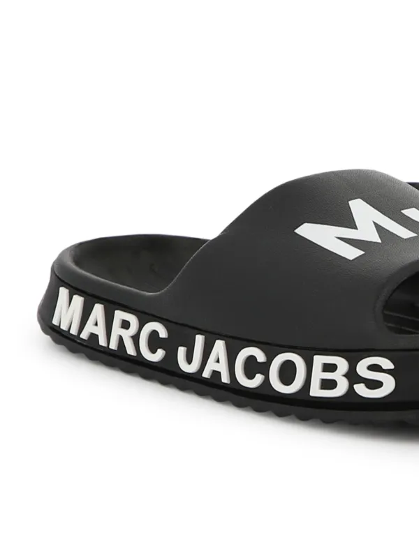 Marc Jacobs Kids logo-print Slides | Black | FARFETCH display picture 3