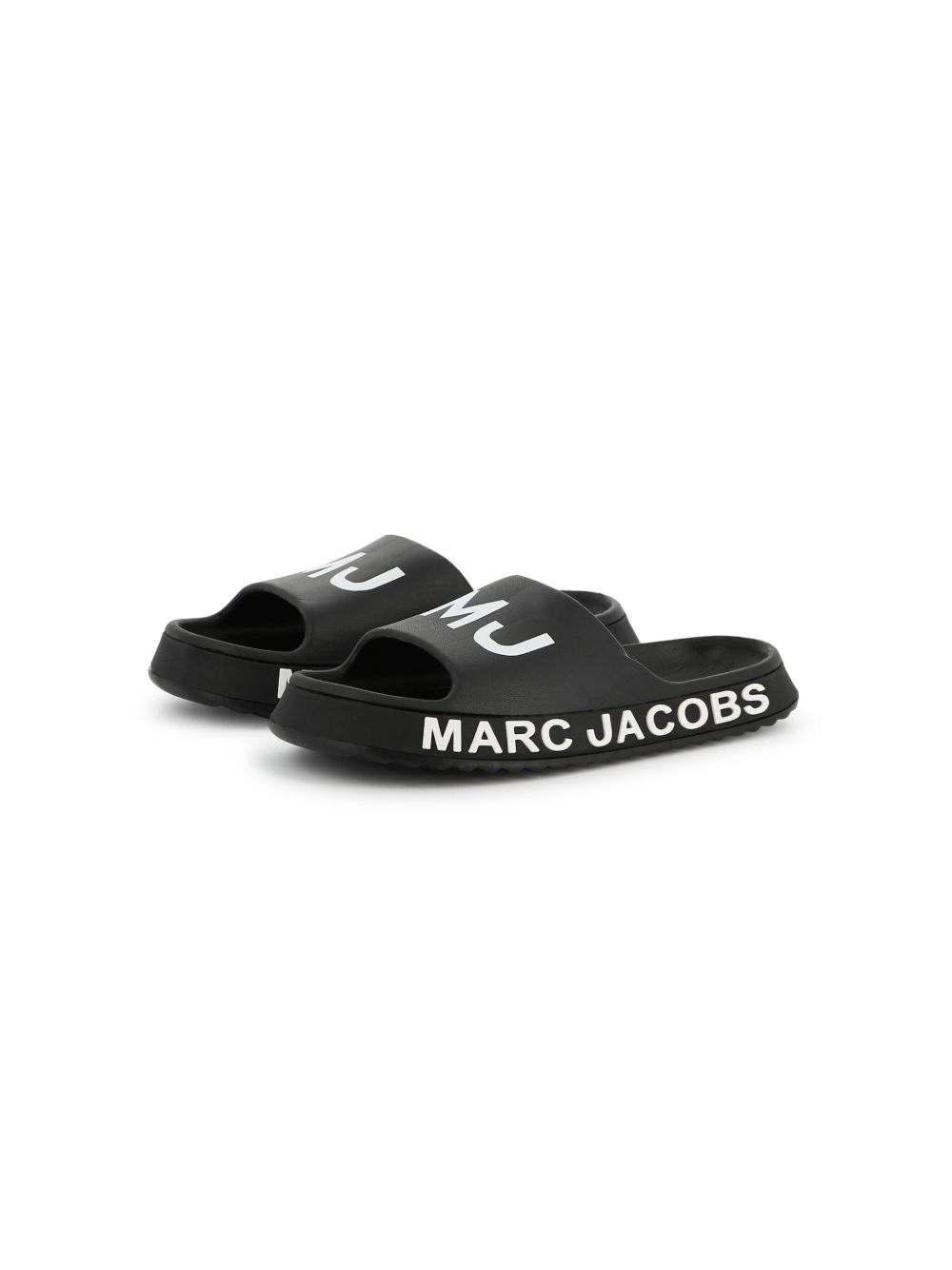 Marc Jacobs Kids logo-print slides Black