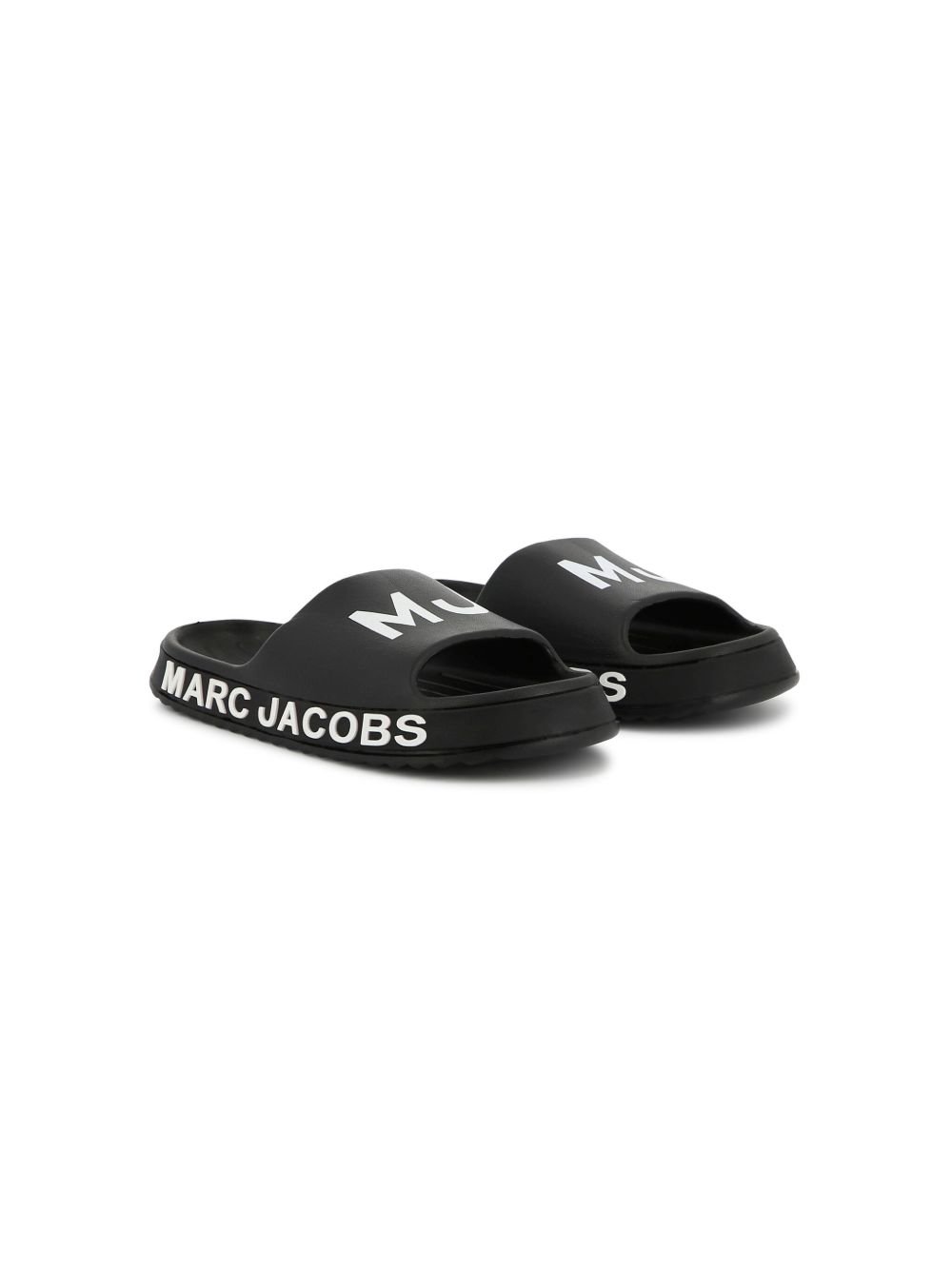 Marc Jacobs Kids logo-print slides - Black