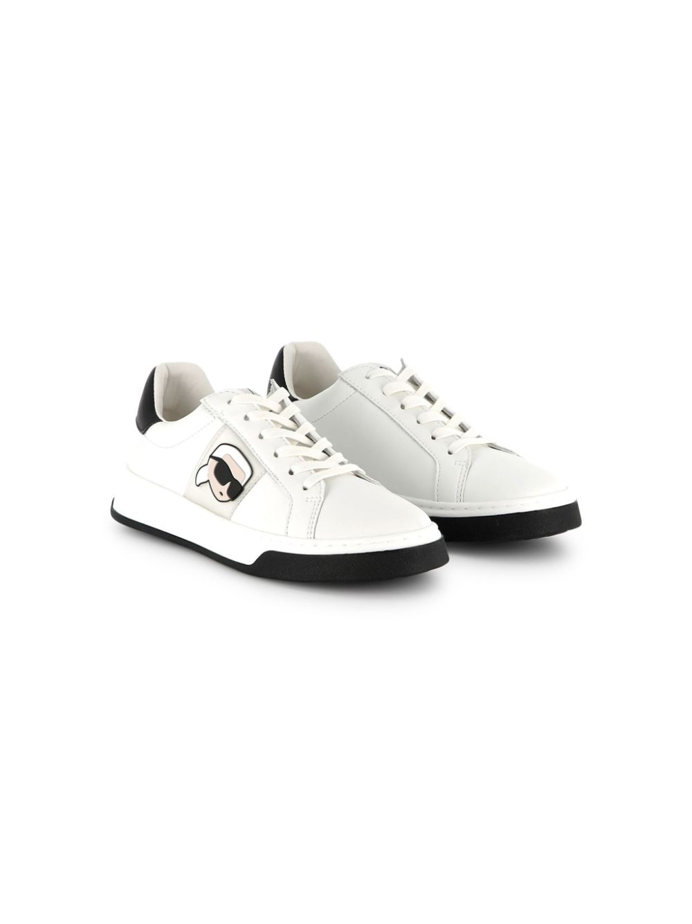 Karl Lagerfeld Kids Ikon-motif sneakers Wit