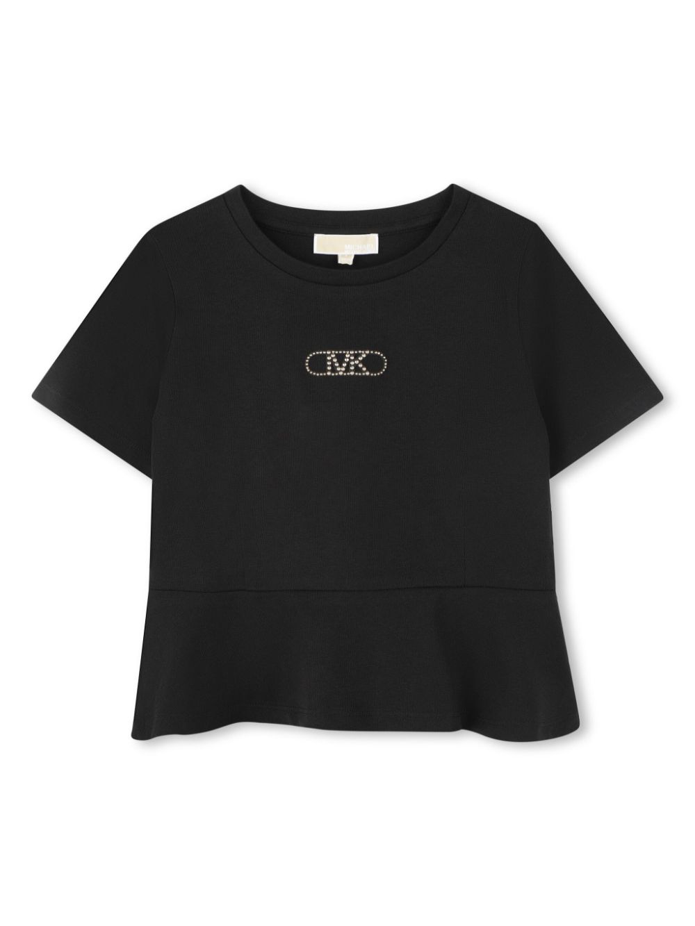 Michael Kors Kids rhinestone-logo T-shirt - Black