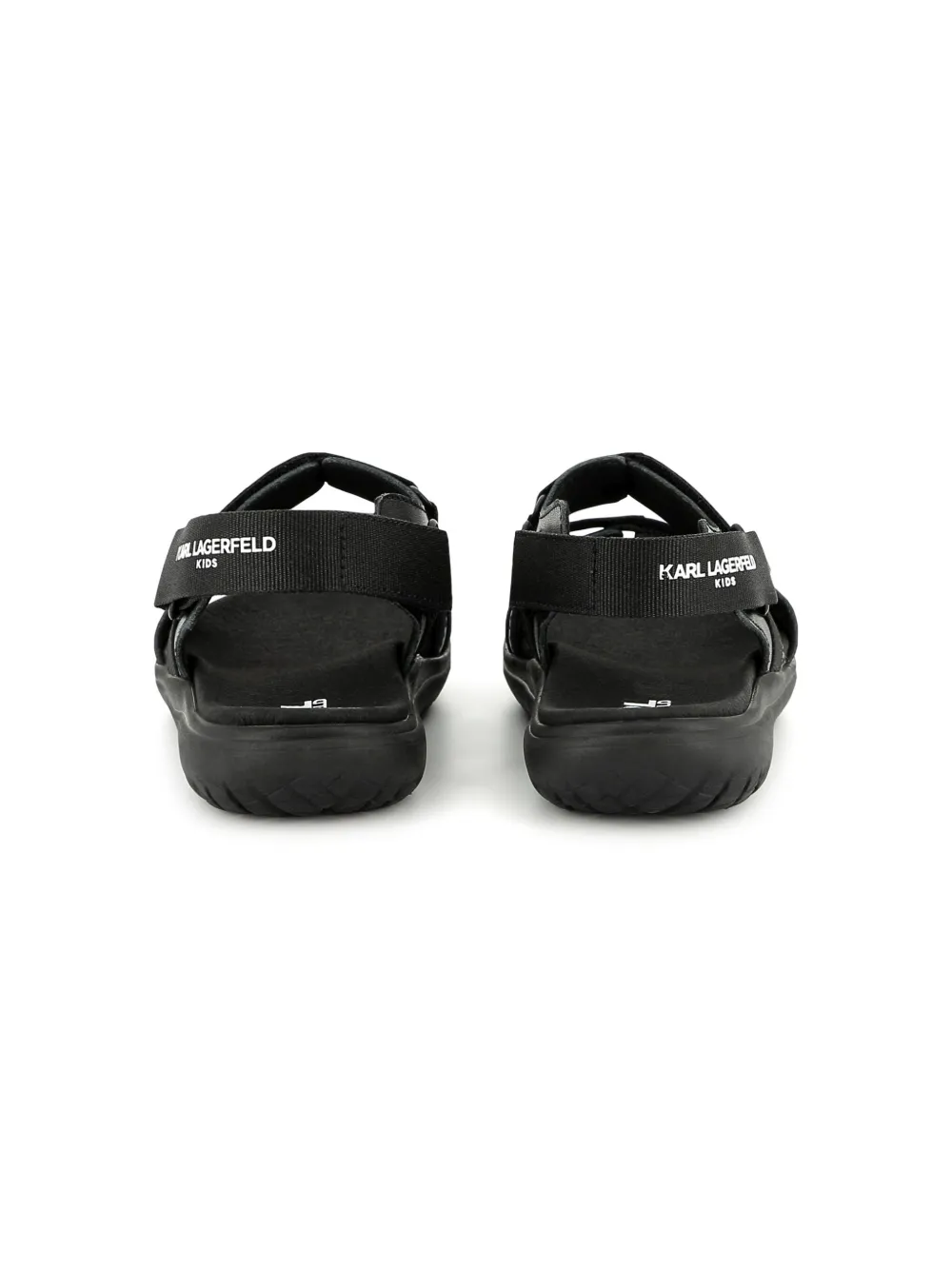 Karl Lagerfeld Kids Sandalen met logoprint Zwart