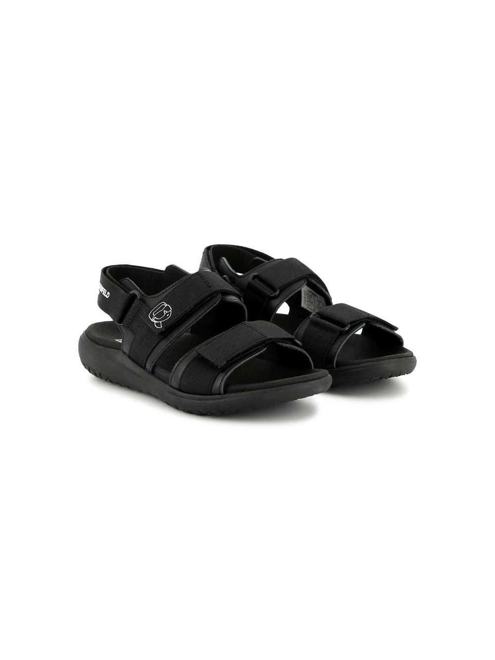 Karl Lagerfeld Kids Sandalen met logoprint Zwart