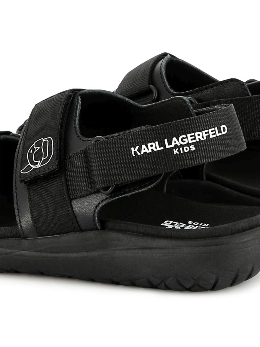 Karl Lagerfeld Kids logo-print sandals - Black