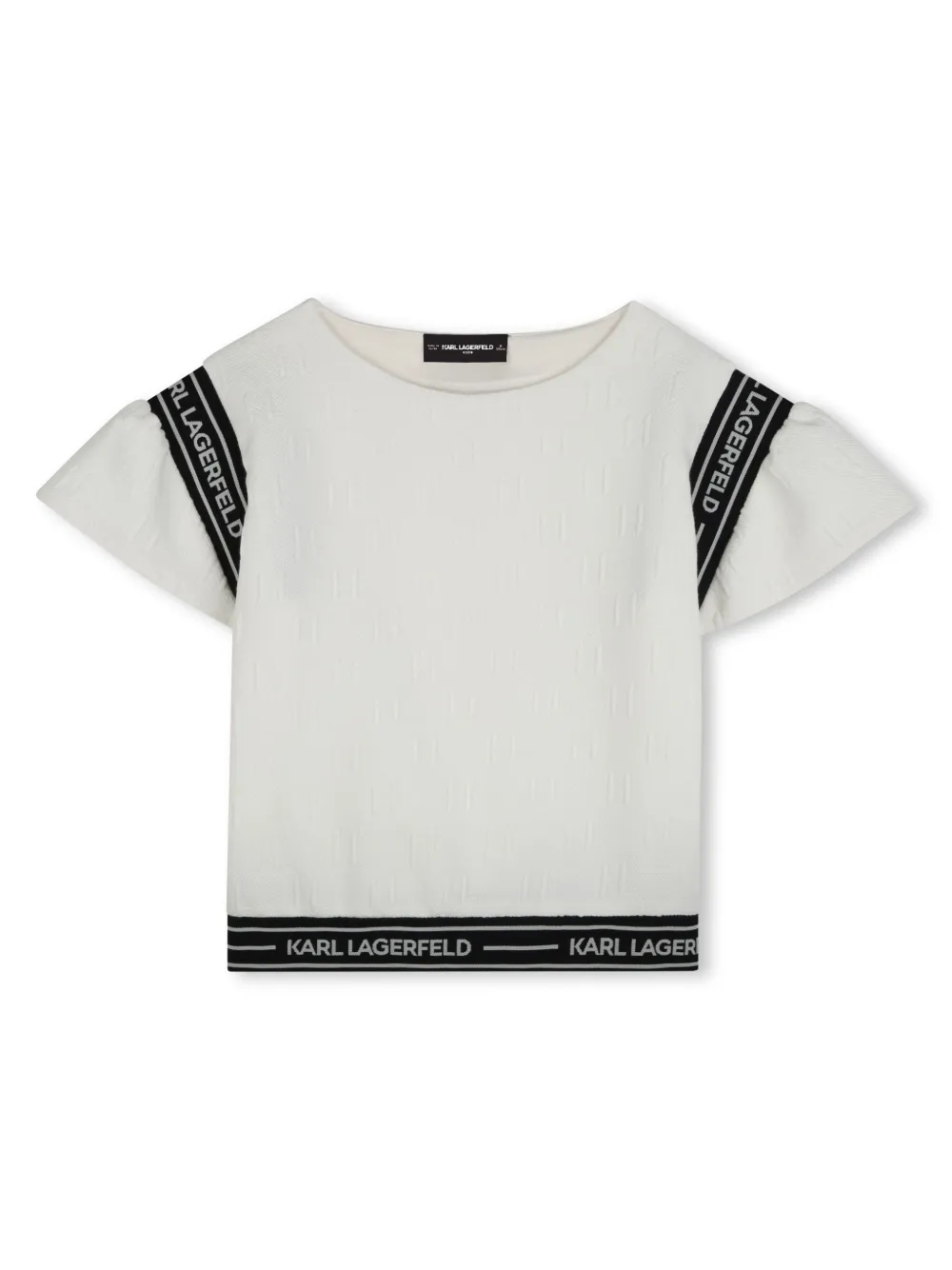Karl Lagerfeld Kids T-shirt met logoprint Wit