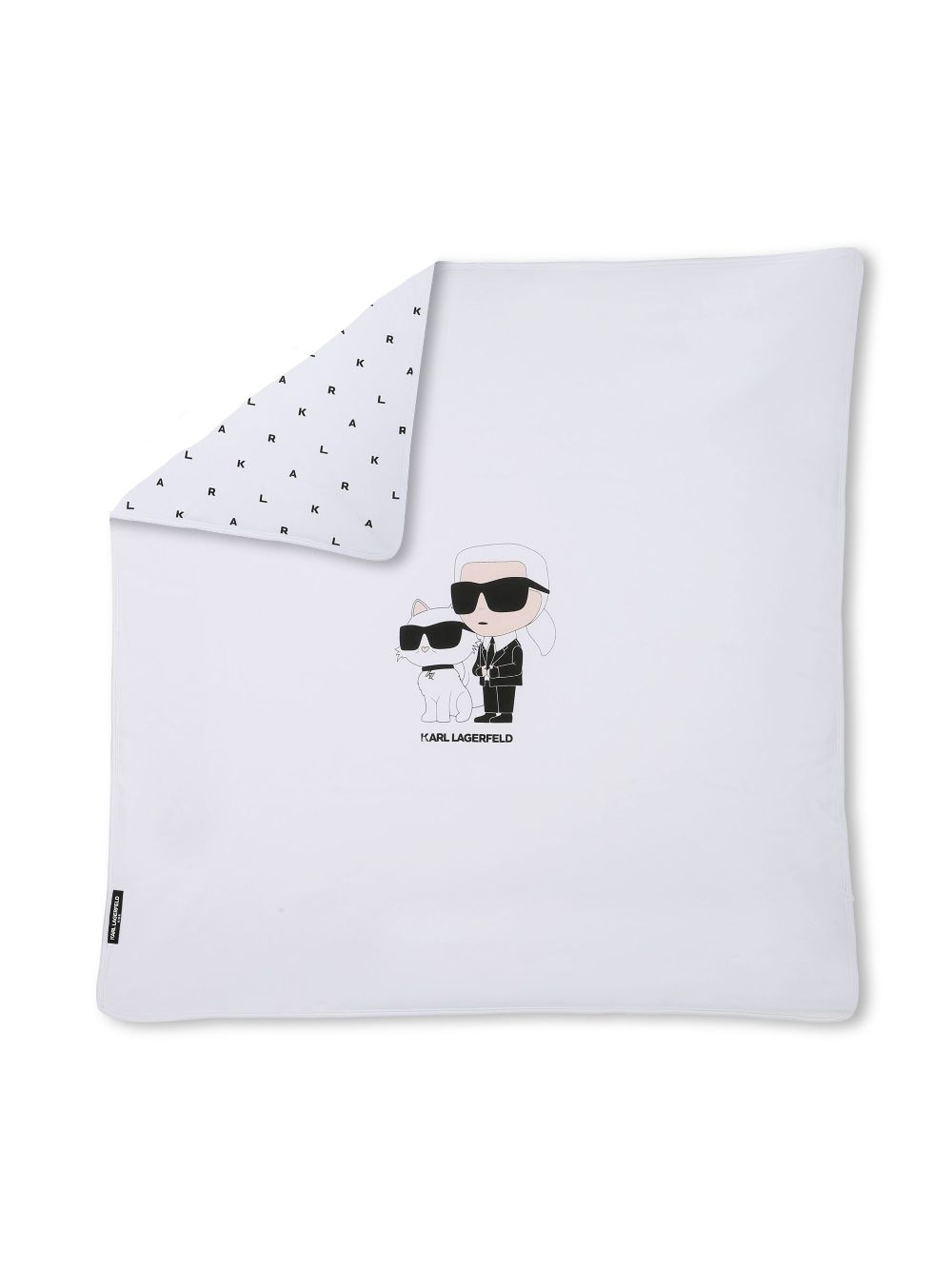 Karl Lagerfeld Kids Ikonik Karl blanket - White