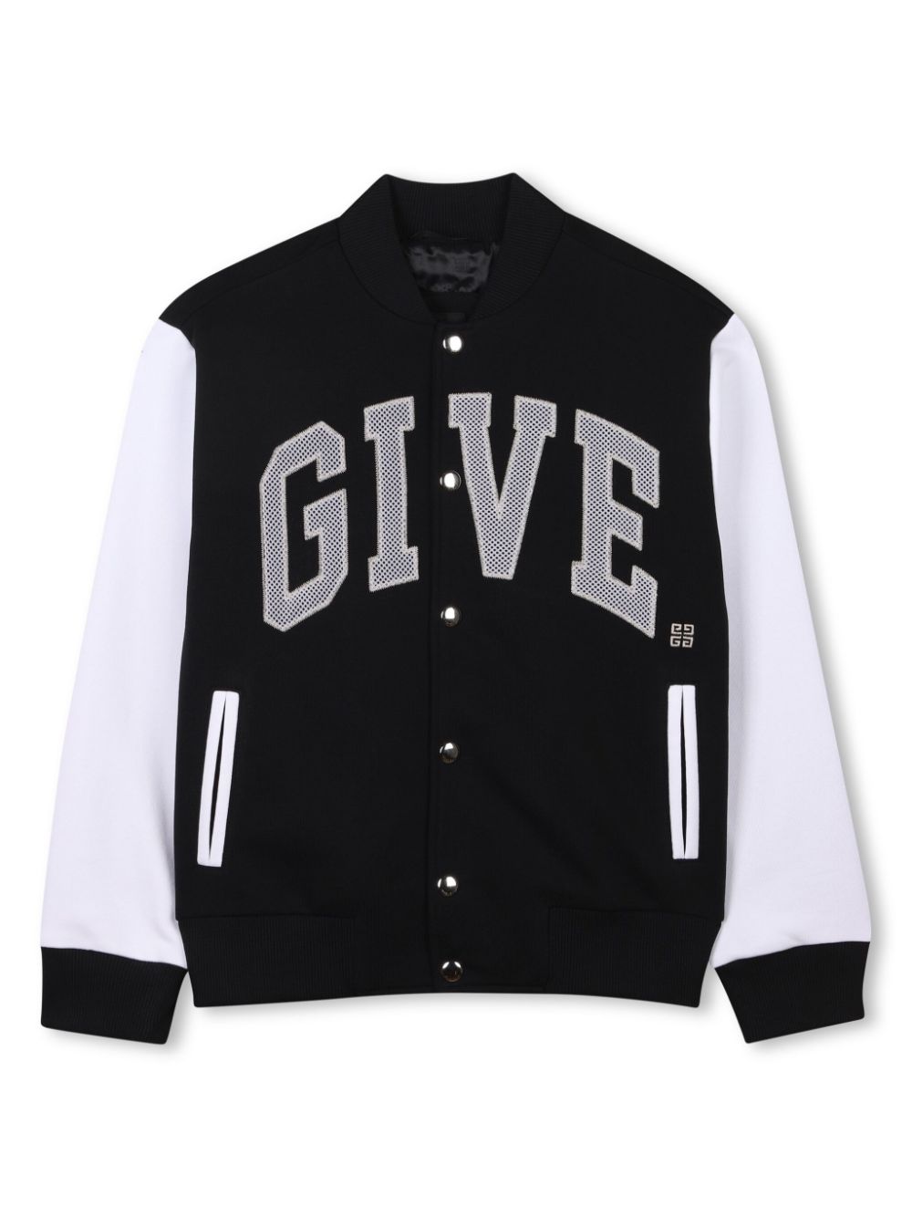 Givenchy Kids' Logo-patch Bomber Jacket In Black