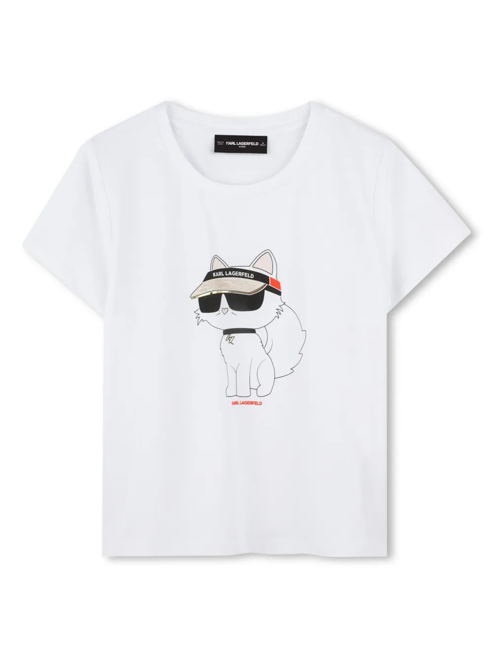 Karl Lagerfeld Kids playera con estampado gráfico | blanco | Image 1