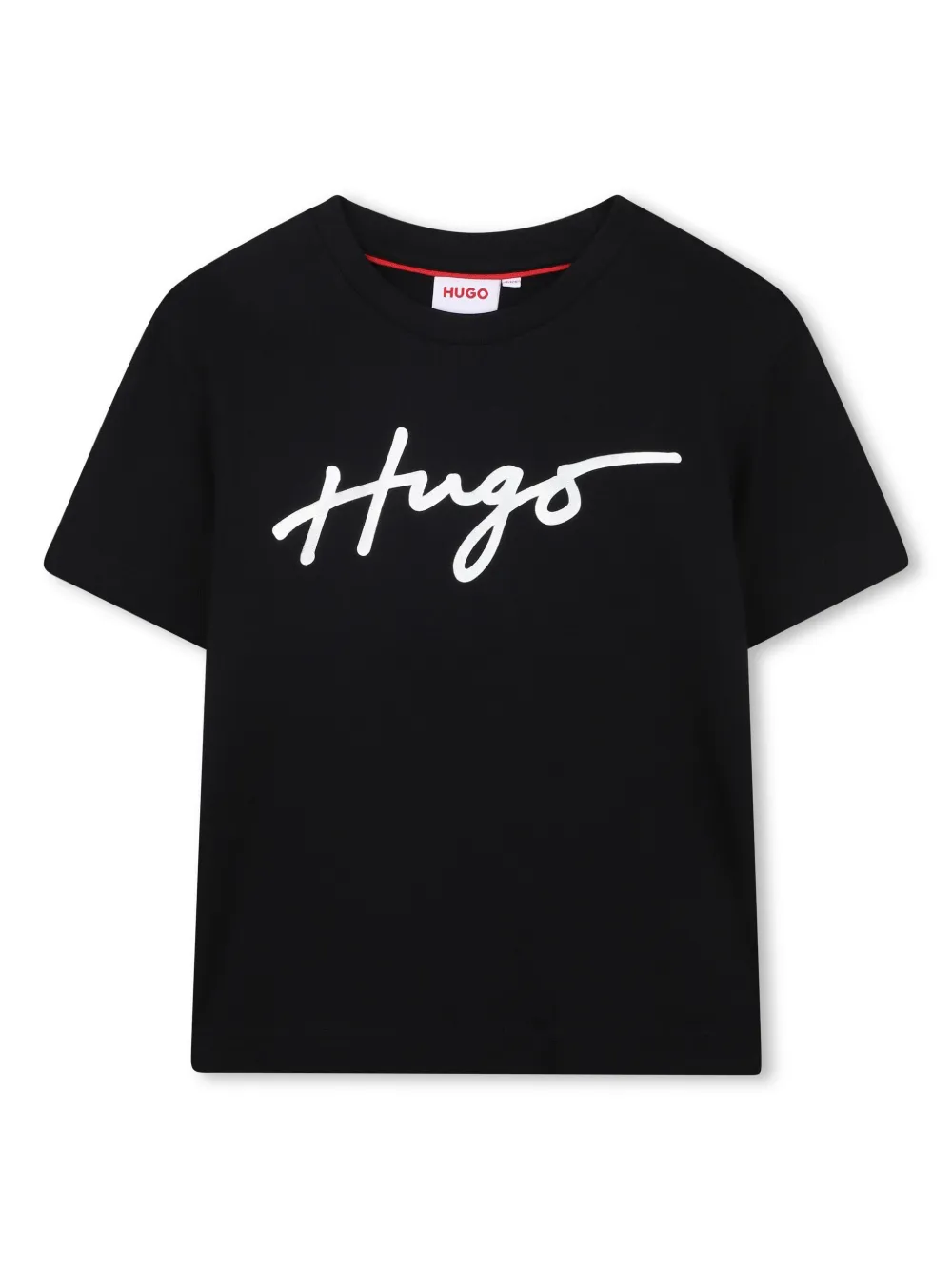 HUGO KIDS T-shirt met logoprint Zwart