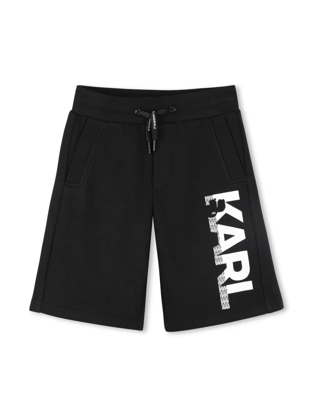 Karl Lagerfeld Kids Trainingsshorts met logoprint Zwart