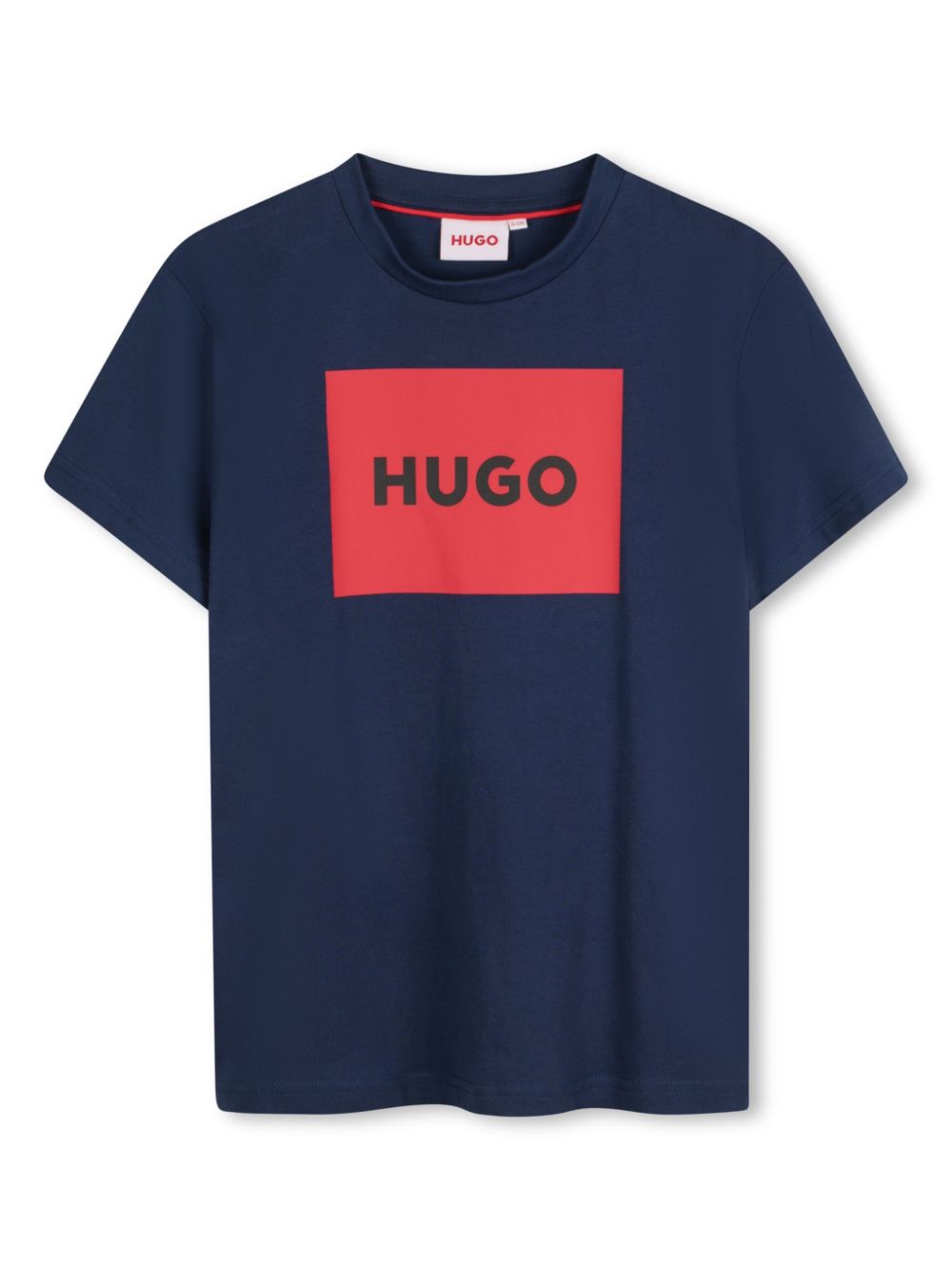 HUGO KIDS logo-print T-shirt - Blue